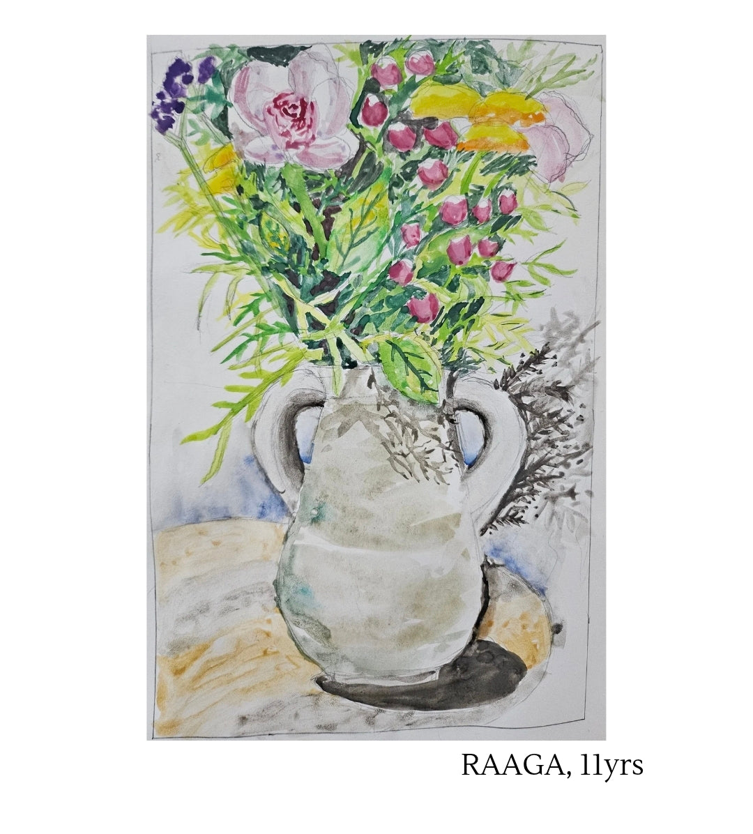 Holiday WORKSHOP 11-1pm A3 Flowers Watercolour